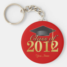 Class of 2012 Graduation Key-Chain (red & gold) Key Chains