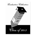 Class of 2012 Invitation Postcard Pencil Black
