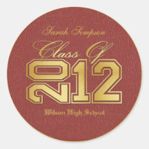 Class of 2012 Stickers (gold)