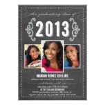 Class of 2013 Chalkboard Graduation Photo Invite