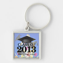 Class of 2013 Graduation Key-Chain blue Keychains