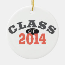 Class Of 2014 Peach Christmas Ornament