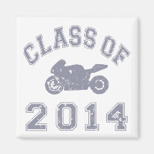 Class Of 2014 Superbike - Grey 2 Fridge Magnets