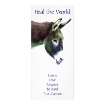 Class Rules Burro Make the World a Better Place Full Color Rack Card