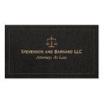 Classic Attorney Faux Linen Business Card