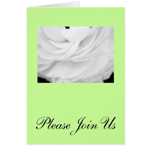 Classic Black and White Wedding Card
