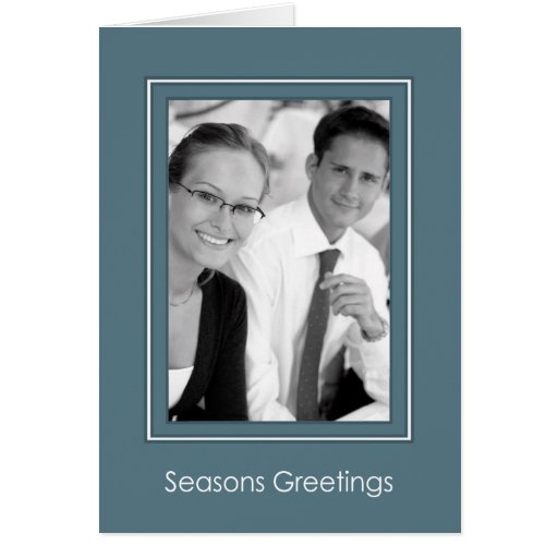 Classic Blue Holiday Template Card