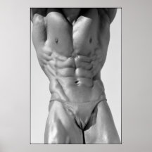 Classic Bodybuilder Pose  Gym Wall Poster