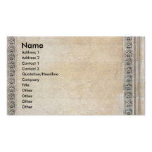 Classic business card with ornaments and logo