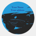 Classic Car Address Labels Sticker
