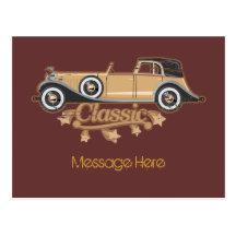 Classic Car Postcard