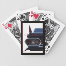 Classic Car with Fins Card Deck