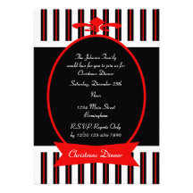 Classic Christmas Dinner Party Invitation