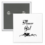 Classic Flower Girl Pinback Button
