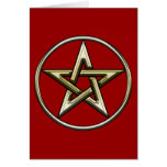 Classic Golden Pentagram Card