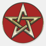 Classic Golden Pentagram Sticker