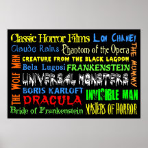 Classic Horror Films Poster