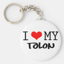 Classic "I Love My Talon" design Keychain
