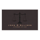 Classic Justice Scale Brown Suede Look Attorney Business Card