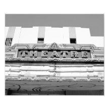 Classic Old Movie Theatre Marquee Photograph