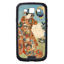 Classic vintage japanese ukiyo-e geisha Utagawa Samsung Galaxy S3 Cover