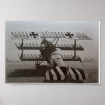 Classic Warplanes: Fokker DR1 Poster