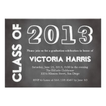 Classroom chalkboard student graduation stylish invitations
