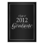 Classy Black and Silver 2012 Graduate Invitation