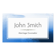 Classy Blue Marriage Counseling Business Card