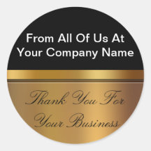 Classy Business Thank You Stickers