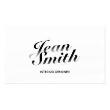 Classy Calligraphic Interiors Business Card