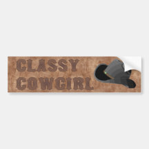 Classy CowGirl BUMPER STICKER