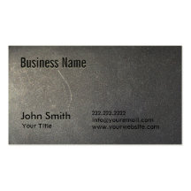 Classy Dark Gray Leather Texture Business Card