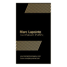 Classy Gold and Black Business Cards