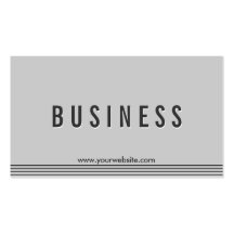 Classy Grey Stripes Interiors Business Card