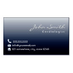 Classy Midnight Blue Cardiologist Business Card