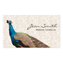 Classy Peacock Marriage Counseling Business Card