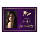 Classy Purple and Gold 2013 Graduate Photo Invite