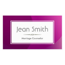 Classy Purple Marriage Counselling Business Card