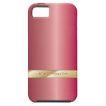 Classy Rose Gold with Custom Name iPhone 5 Case