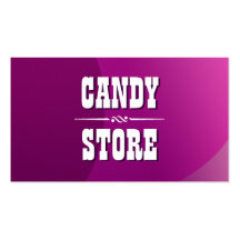 Classy Violet Curves Candy Store Business Card