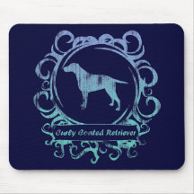 Classy Weathered Curly Coated Retriever Mouse Pad