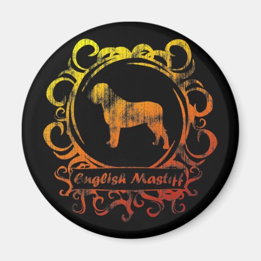 Classy Weathered Mastiff Fridge Magnet