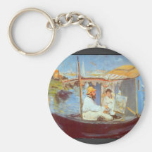 Claude Monet by Edouard Manet Keychains