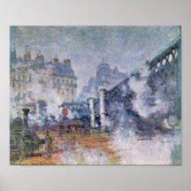 Claude Monet - Railway station Saint LazareParis Posters