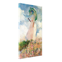 Claude Monet - Woman with Parasol study Canvas Print