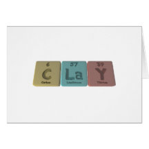 Clay as Carbon Lanthanum Yttrium Greeting Card