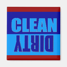 Clean Dirty Dish Washer Magnet