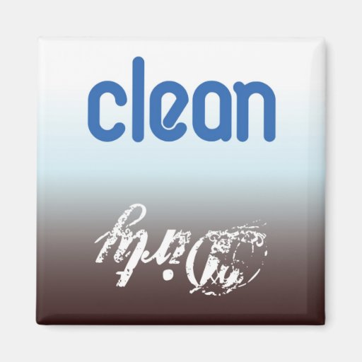 clean/dirty dishwasher/laundry refrigerator magnet