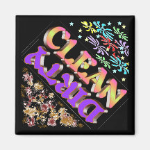 Clean Dirty dishwasher magnet